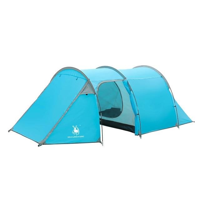 HUI LINGYANG 3-4 Persons Ultralight Double Layer Tunnel Tent